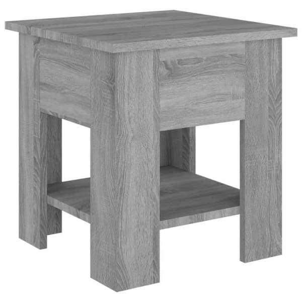vidaXL Sonoma Soffbord Grå 40x40x42 cm Konstruerat trä