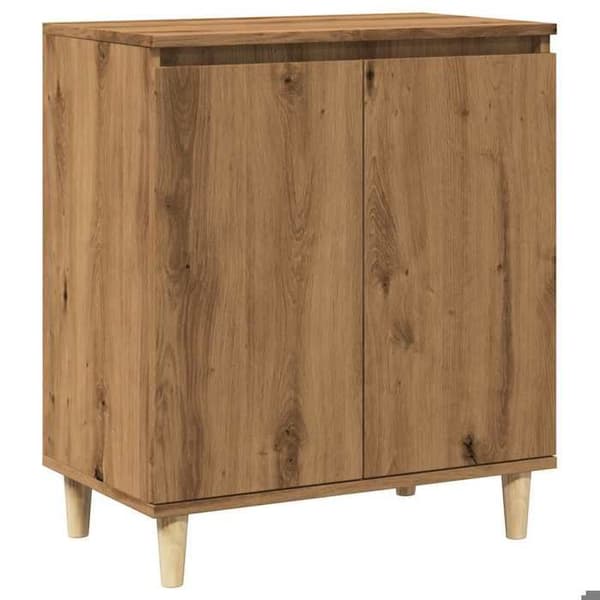 vidaXL Buffé ek hantverk 60x35x70 cm ingenjörsträ 856477