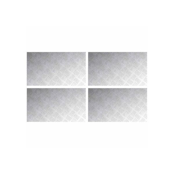 Aluminiumtrappa - vidaXL - 70x40 cm - Silver - Halkskydd - Set om 4