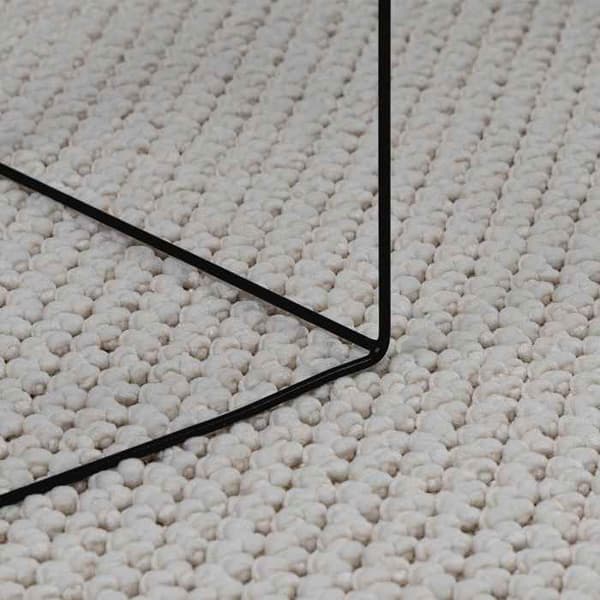 vidaXL Rund matta LUGO Kräm Ø 160 CM Polyester 42022685