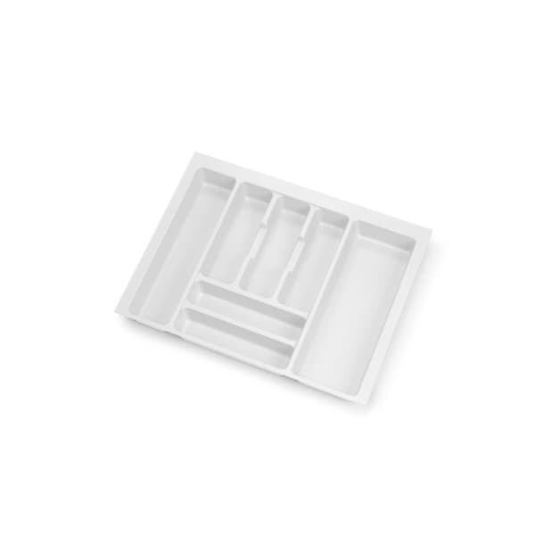 Emuca Bestickbricka Optima Vertex/Concept 500mm (16mm panel), 600, Vit plast, Plast.