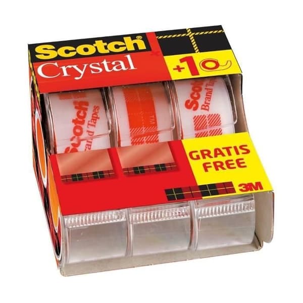 SCOTCH - Set med 3 dispenserar med Caddy Crystal-band - 2 + 1 gratis