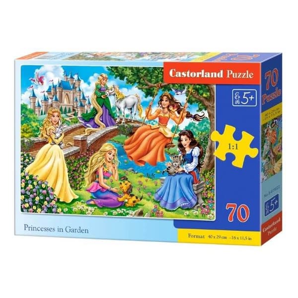 Pussel 70 bitar: Prinsessorna i trädgården