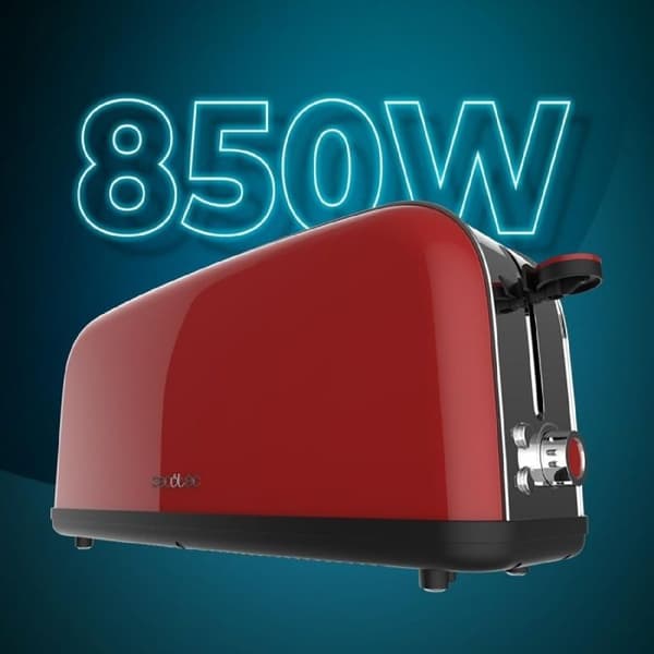 Cecotec Vertikal Brödrost Toast in time 850 Röd Lång