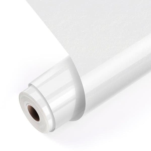 Värmeöverföringsvinyl Glitter - Vit - 30,5 x 90 cm