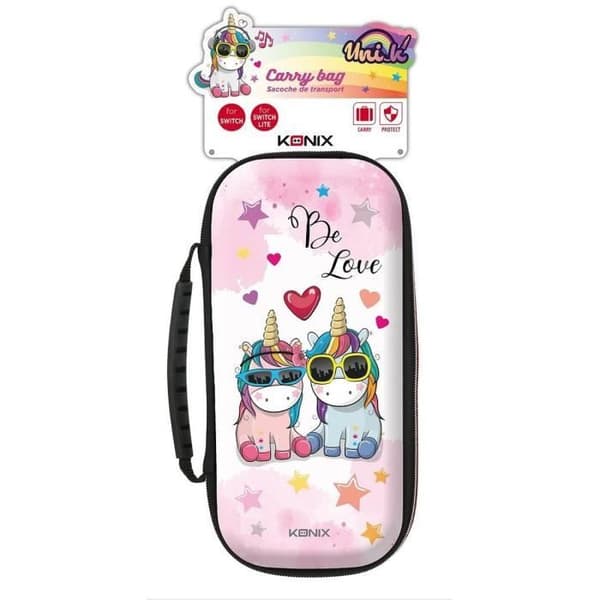Unik Be Love Unicorn bärväska - KONIX - Switch - rosa