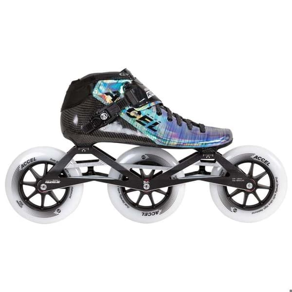 Roller hastighet Powerslide Accel Race Reflekterande 125 - svart/blå