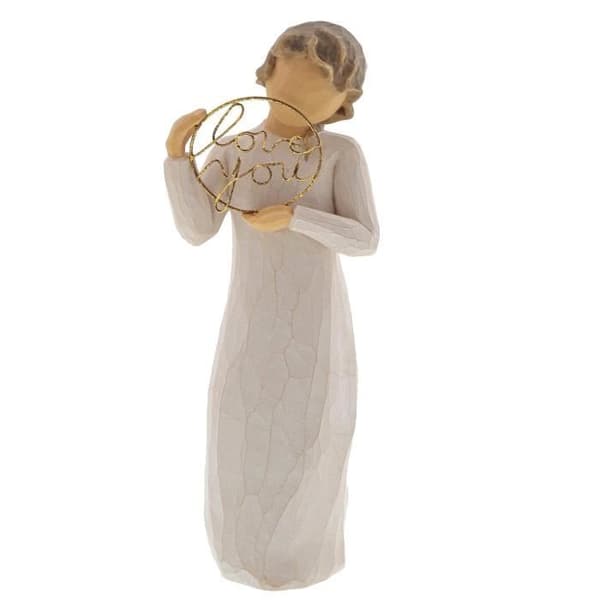 Figur - ENESCO - Älskar dig - 13 cm - Vit - Inomhus
