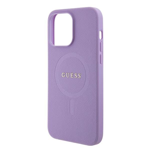 Guess Saffiano MagSafe-skal för iPhone 15 Pro - Lila