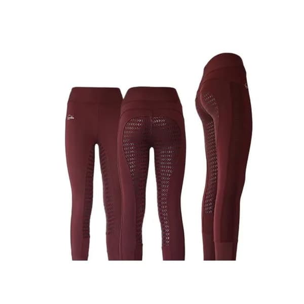 Lexhis Adriana Adhesion Plus full grip ridbyxor - vinröd