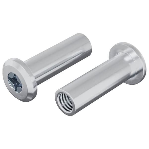 Bult - mutter - skiva Vidaxl Låsmutter 2 st Silver M6 x 15 mm Stål