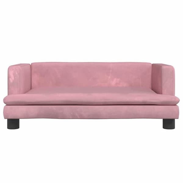 vidaXL Sängsoffa för barn rosa 80x45x30 cm sammet 3196308