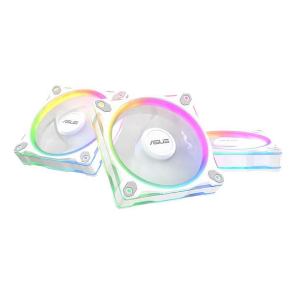 PC-fläkt - ASUS - Prime MR120 - ARGB - 12 cm - Vit - 3 stycken