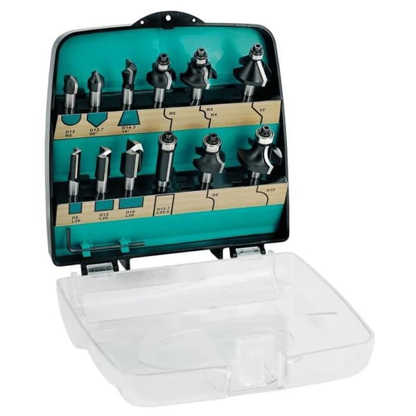 Box med 12 fräsbitar - ENT - 8 mm skaft