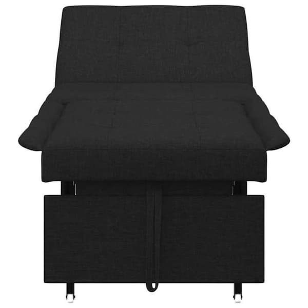 Sängsoffa Svart 194 x 67 x 37 cm tyg