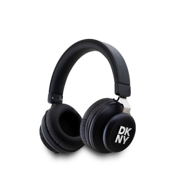 Hörlurar - DKNY - Trådlösa - Bluetooth 5.3 - Leather Stack Logo Edition - Svart