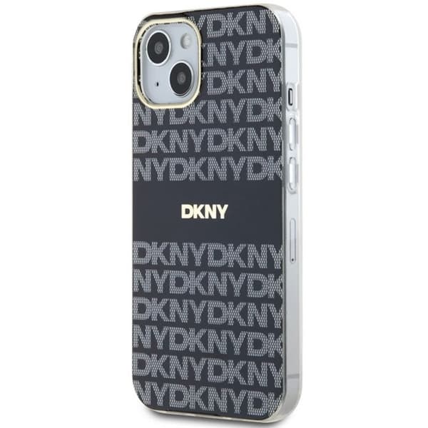 Coque iPhone 15 Plus - DKNY - IML Mono & Stripe - Svart - Optimal skydd - Elegant design
