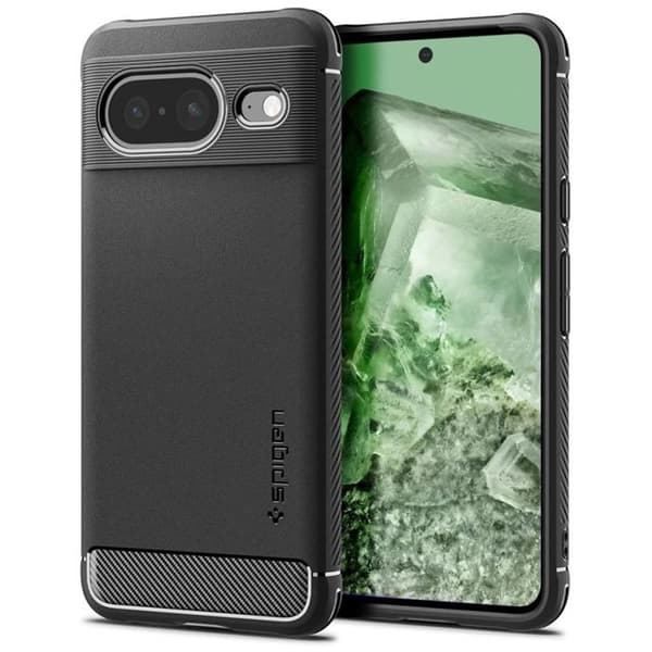 Skal för Google Pixel 8 - Spigen Rugged Armor - Svart