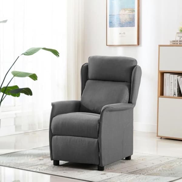 Soffa för massage i ljusgrått tyg