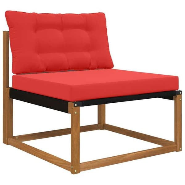 vidaXL Utomhussoffkudde 2 st Röd Polyester, Modern skumkudde för utomhus 900903