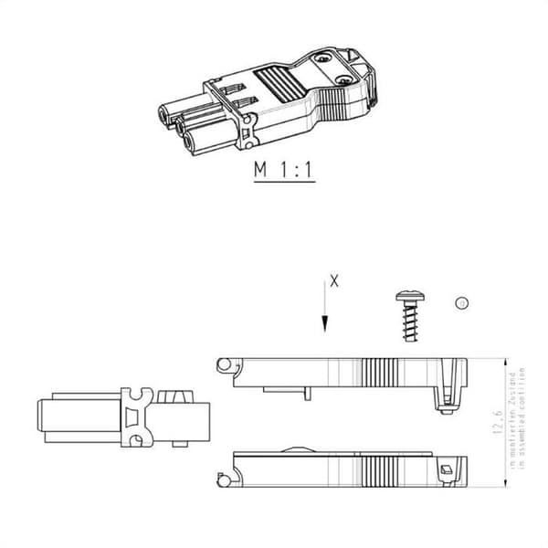 Bachmann 375.514 Mellankoppling vit