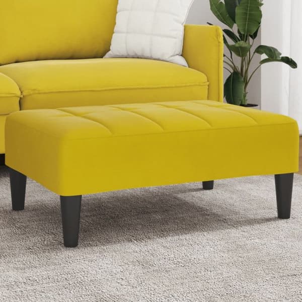 Repose pied gul 77x55x31 cm sammet