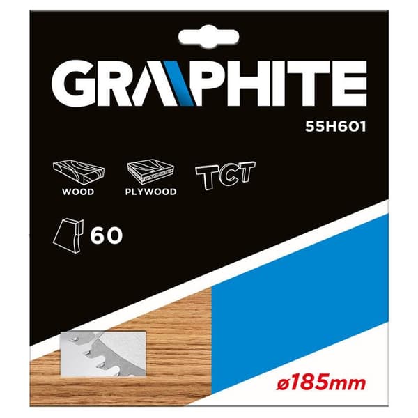 Sågblad - GRAPHITE - 185 x 30 mm - 60 tänder - Widia - Legerat stål MN65