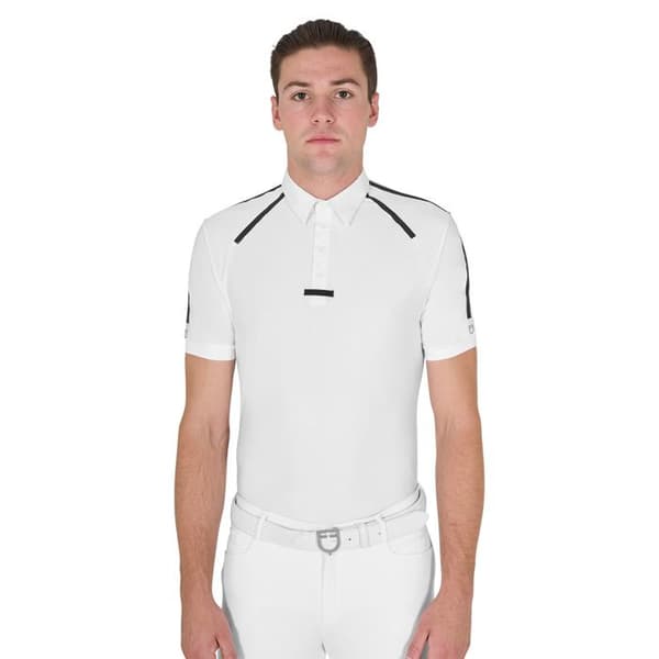 Ridsport polo med Equestro-knapp