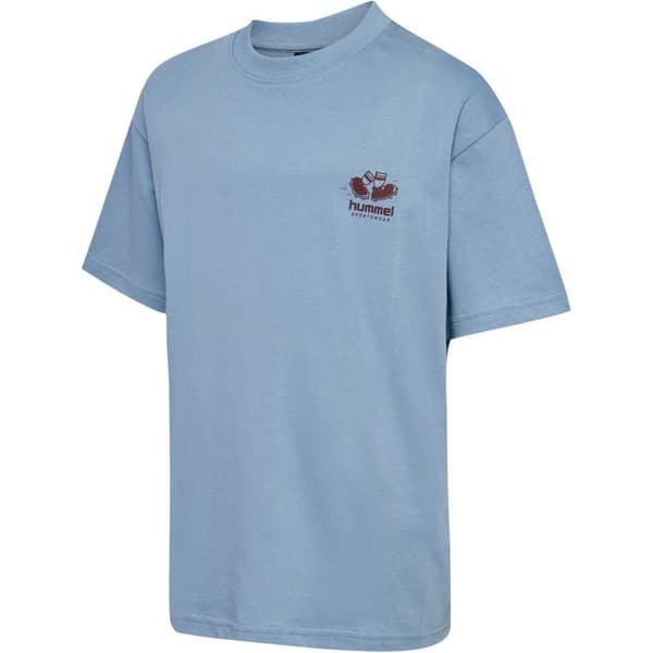 T-shirt barn Hummel Loose Graphic - blekt denim