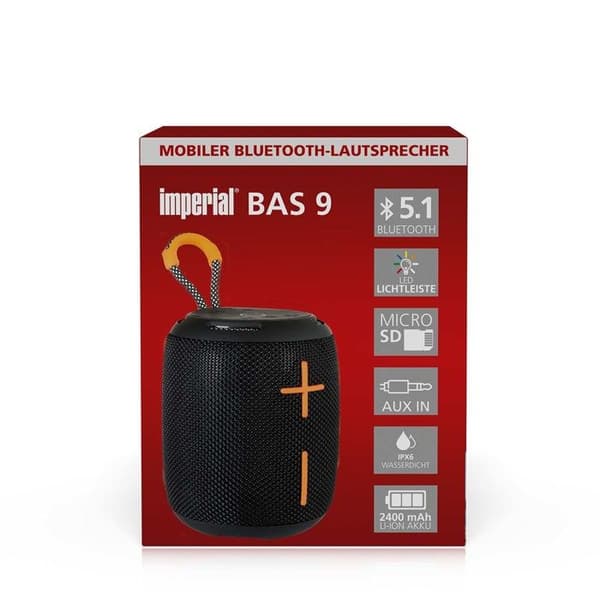 Bluetooth-högtalare - IMPERIAL - BAS 9 - 7W - IPX6 - LED-belysning