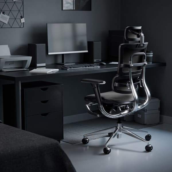 Ergonomisk stol DIABLO V-MASTER: Svart-Grå