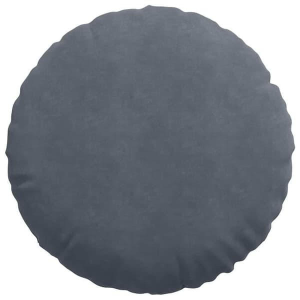 vidaXL Sittkuddar 2 st Mörkgrå Ø60 x 21 cm Sammet 42014212