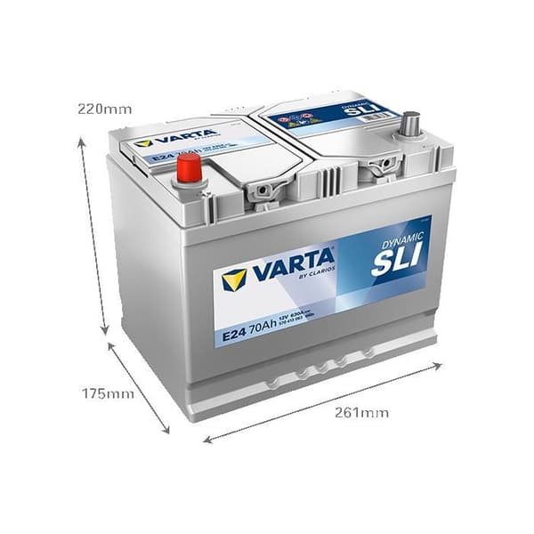 Varta Blue Dynamic M10 E24 12V 70Ah / 630A startbatteri