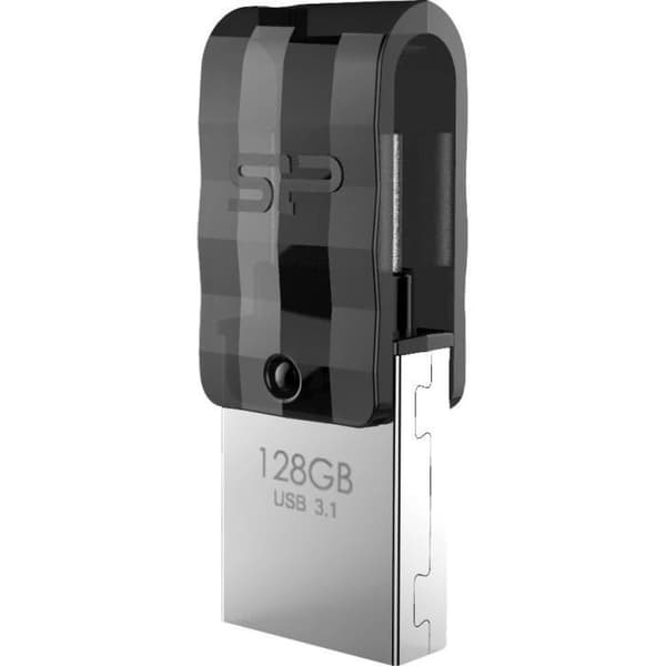 SILICON POWER USB 3.1 Flash Drive C31 - 64 GB - Typ-C - Metall - Svart