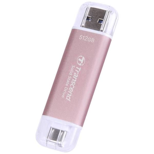 Transcend 512 GB USB-C® (USB 3.2 Gen 2) SSD-klivans TS512GESD310P