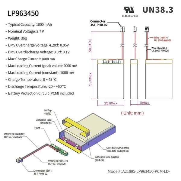 Eemb batteriladdare - LP963450