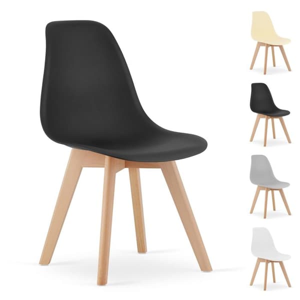 KOMODEE Chaise CHIETI - svart x 1 46x80x55 cm