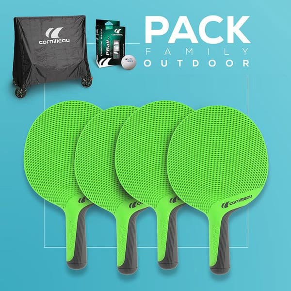 Pack Familj - Cornilleau - Softbat - 4 racketar - 6 bollar - Premium Fodral