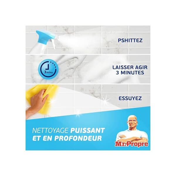 10 Bikarbonat & Eucalyptus rengöringssprayer 500ml, Mr. Propre