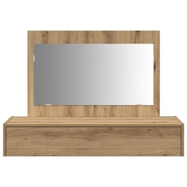 Väggmonterad Sminkbord i Ek 100x40x70 cm