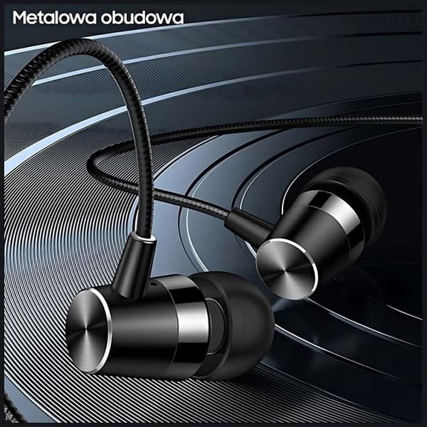 USAMS EP-42 svart stereo headset 3,5 mm