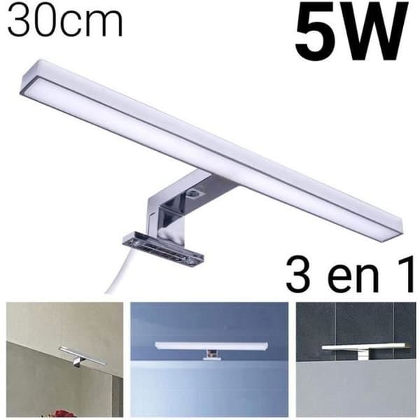 30cm 5W LED vägglampa för badrumsspegel - Neutral Vit - Grå - Modern - Design - Väggmonterad