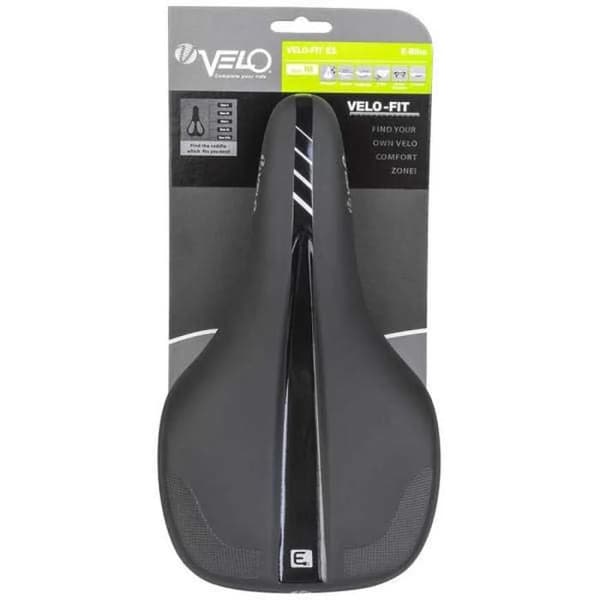 Cykelsadel - VELO - VELO-FIT E1 - Storlek M - Svart