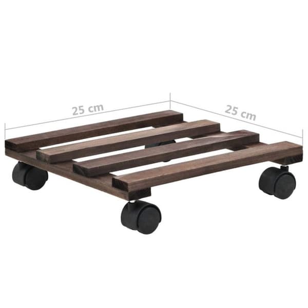 vidaXL Rullväxtställ Cederträ 4 st 25 x 25 cm