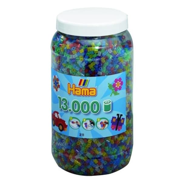 HAMA Midi Pot 13000 Blandade glitterpärlor