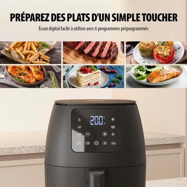 Mini luftfritös - Tristar - FR-9015 - 6 program - 2L - 1500W - Svart