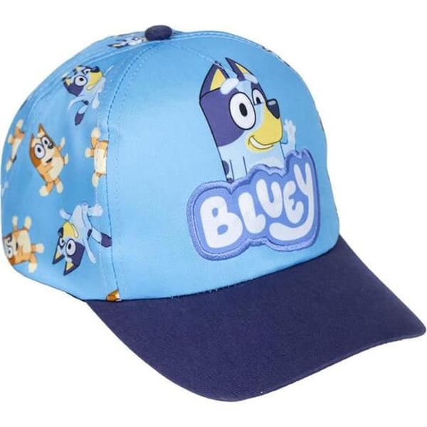 BLÅ KEPS MED BÖJD SKÄRM