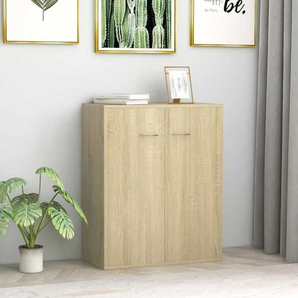 vidaXL Buffé Ek sonoma 60x30x75 cm Ingenjörsträ 800732