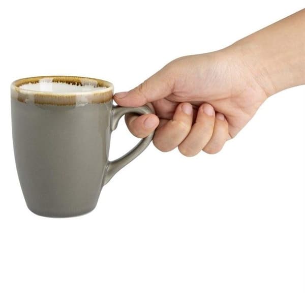 Grå mugg - 340 ml - Set om 6 - Olympia Kiln