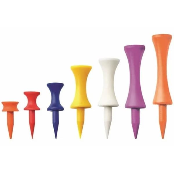 1000 Pack Longridge Castle Plastic Golf Tees - Vit - 29mm